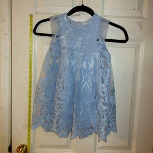 Girls size 2T Blue Lace lined sleeveless dress from Pippa & Julie